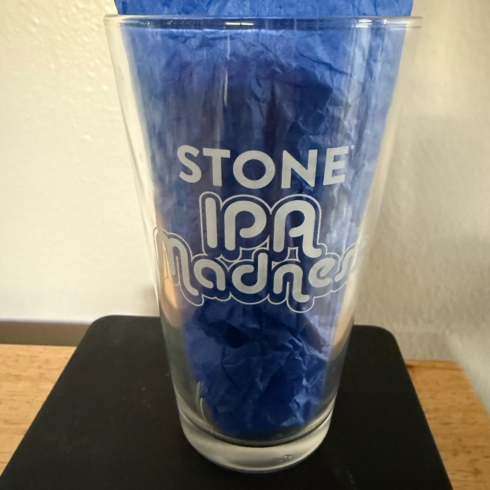 Stone brewing IPA Madness craft  beer Pint Glass brewery San Diego